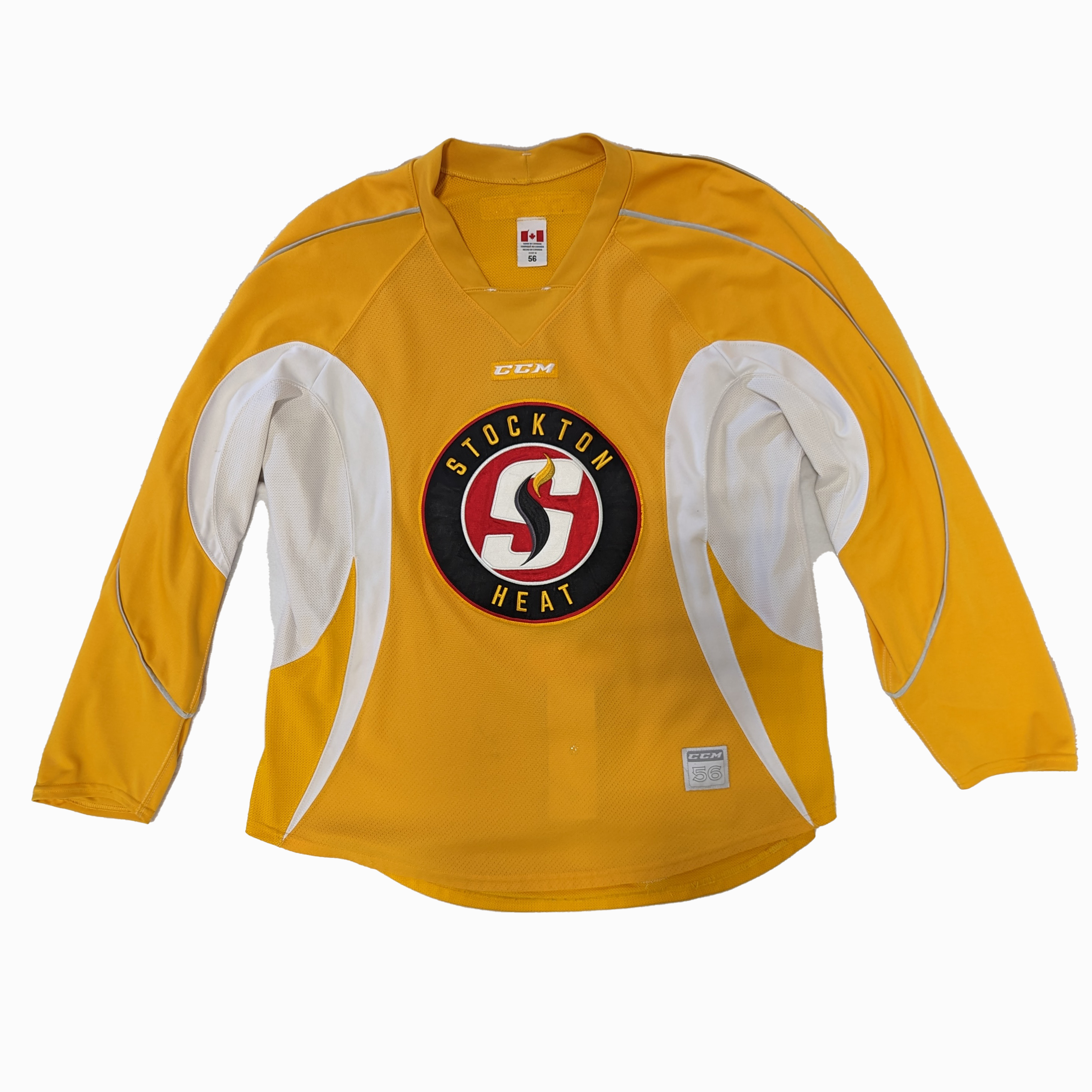 AHL - Maillot d'entraînement CCM d'occasion - Stockton Heat (jaune)